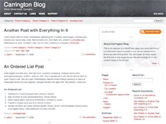 Carrington Blog Theme